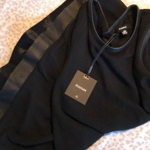 Nwt Rudsak black leather trimmed top